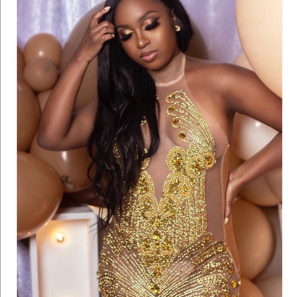 GLAM GOLD BIRTHDAY DRESS